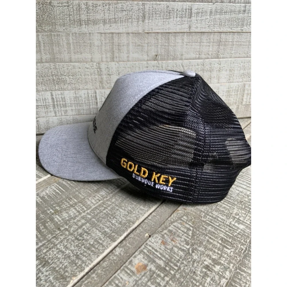 John Deere Embroidered Mesh Snapback Trucker Hat Cap Gray‎ Black Vented New